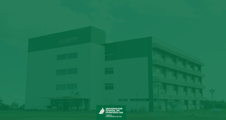 Ilustração apresenta ao fundo a imagem do Bloco A do Campus Laranjeiras do Sul. Sobre a imagem um filtro na cor verde.