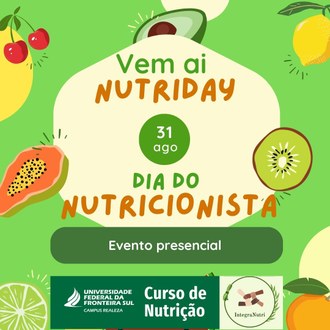 Divulgação evento Nutriday do curso de Nutrição do Campus Realeza