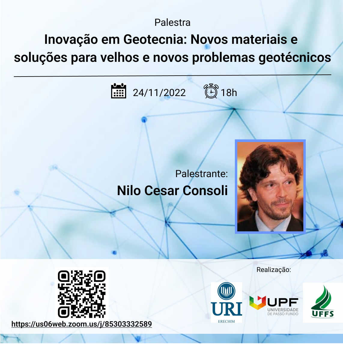 Palestra sobre Inovação em Geotecnia: Novos materiais e soluções para velhos e novos problemas geotécnicos