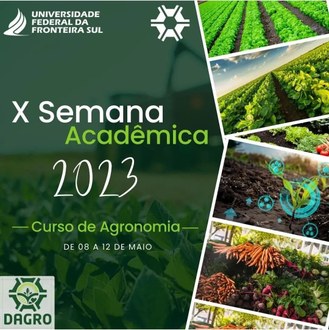 Folder da X Semana Acadêmica de Agronomia