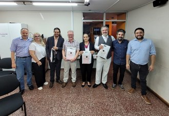 Coordenador de Letras Português e Espanhol do Campus, junto a docentes da UFFS e UNAM
