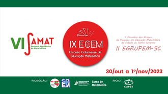 Imagem com bordas verdes, com as marcas da Samat, do ECEM-SC e do EGRUPEM