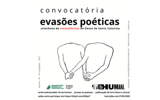 Imagem com o cartaz da convocatória do "Evasões Poéticas!