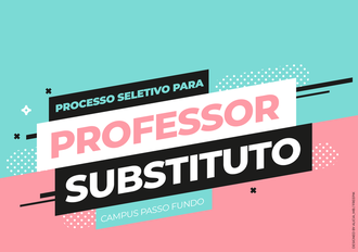 Cartaz com informações sobre processo seletivo professor substituto PF