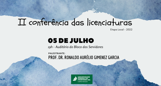 Cartaz de divulgação II Conferência das Licenciaturas etapa local Campus Realeza