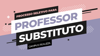 Ilustração com evidência para o título "Processo Seletivo para Professor Substituto Campus Realeza"
