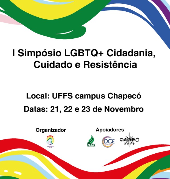 Cartaz com informações sobre simpósio LGBT+
