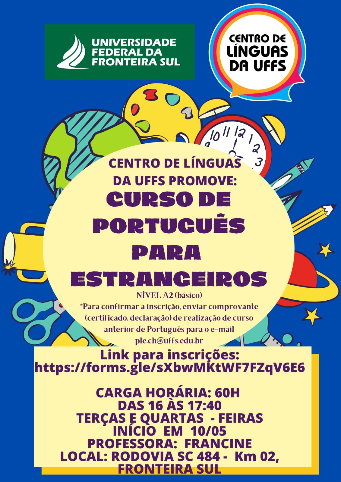 NucLi oferta curso gratuito de português para estrangeiros