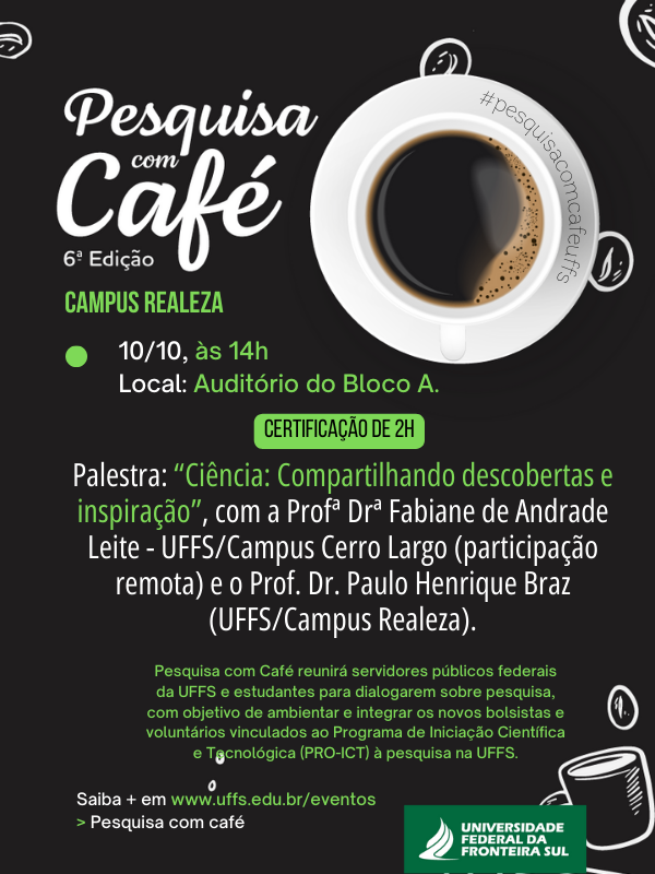 Pesquisa com Café - 6ª edição - Campus Realeza