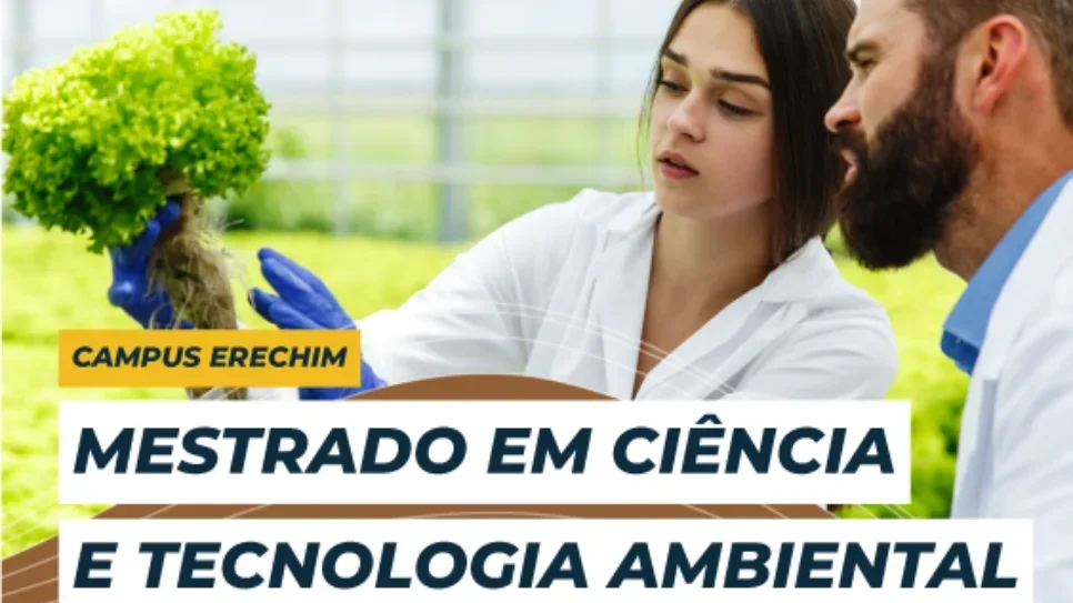 Mestrado em Ciência e Tecnologia Ambiental abre processo seletivo