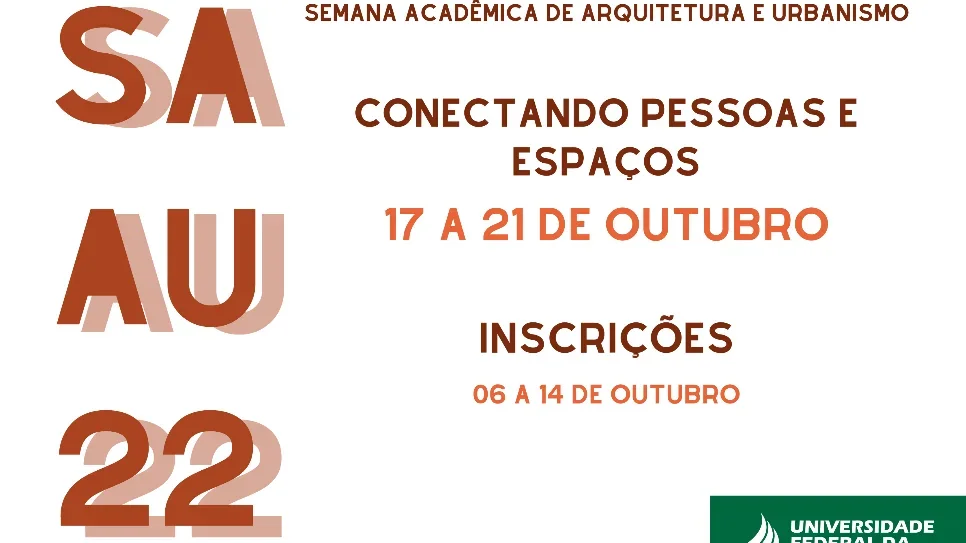 Semana Acadêmica de Arquitetura e Urbanismo está com inscrições abertas