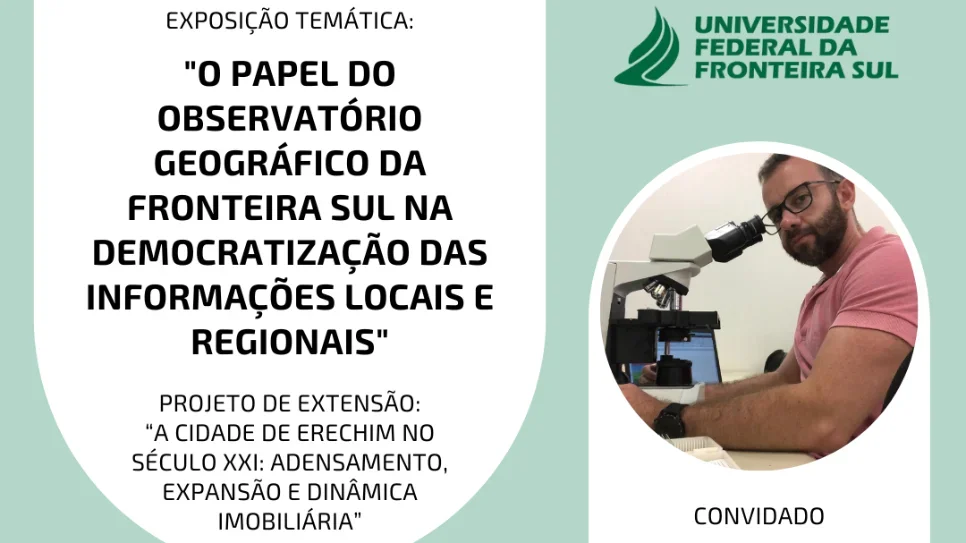 Observatório Geográfico da Fronteira Sul realiza evento no dia 21 de setembro