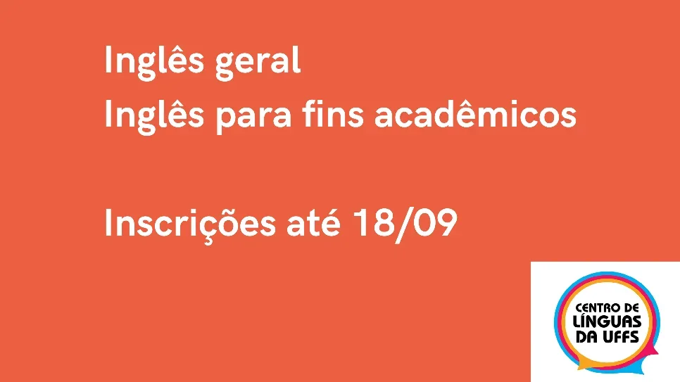 UFFS abre inscrições para cursos de inglês no Campus Erechim