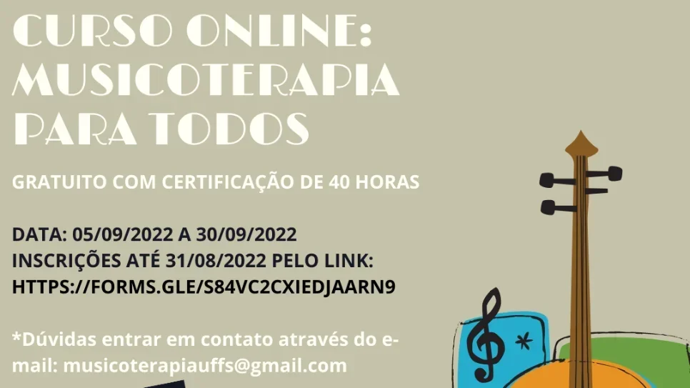 UFFS abre inscrições para curso on-line de musicoterapia