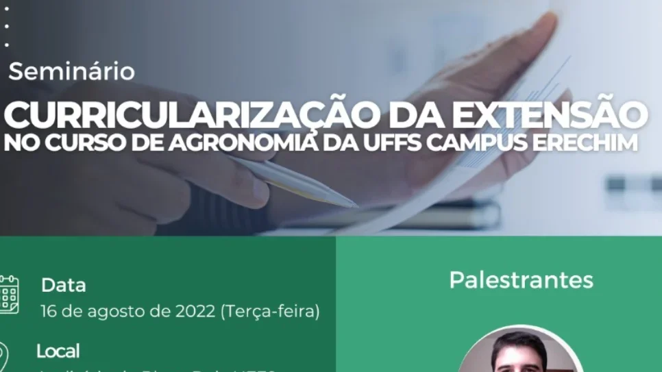 Curso de Agronomia promove seminário sobre curricularização da extensão