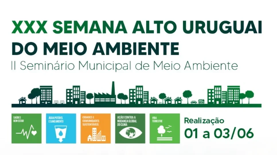 Inscrições abertas para a XXX Semana Alto Uruguai do Meio Ambiente