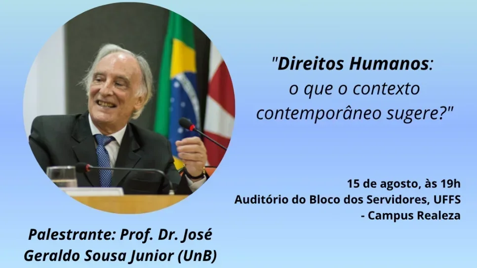 Aula Inaugural do Mestrado Profissional em Direitos Humanos da UFFS recebe jurista José Geraldo Sousa Junior