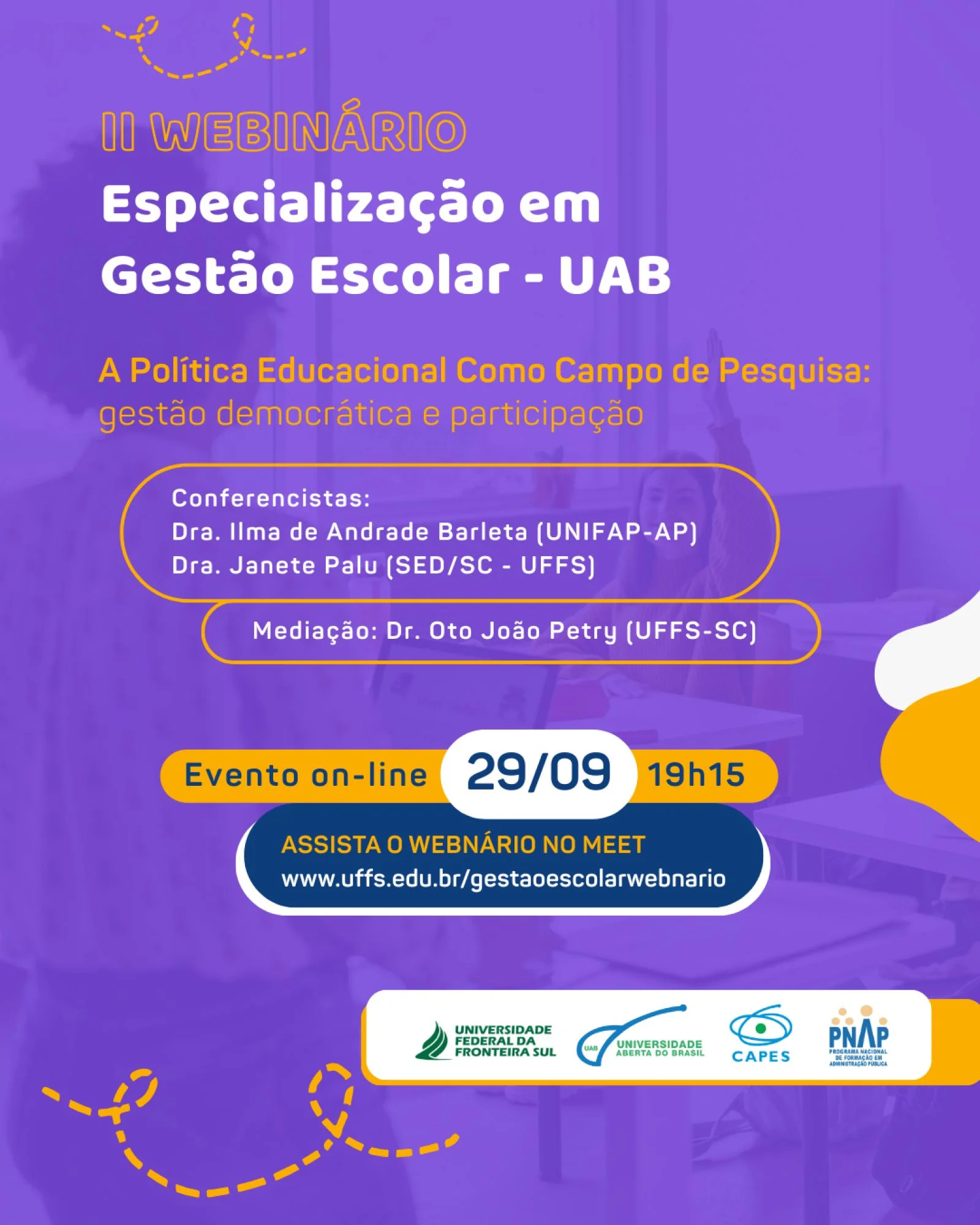 II Webnário da Especialização em Gestão Escolar - UAB