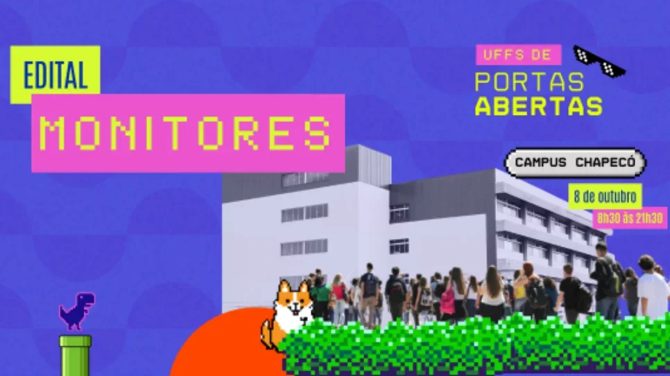 UFFS abre inscrições para monitores do “Portas Abertas” em Chapecó