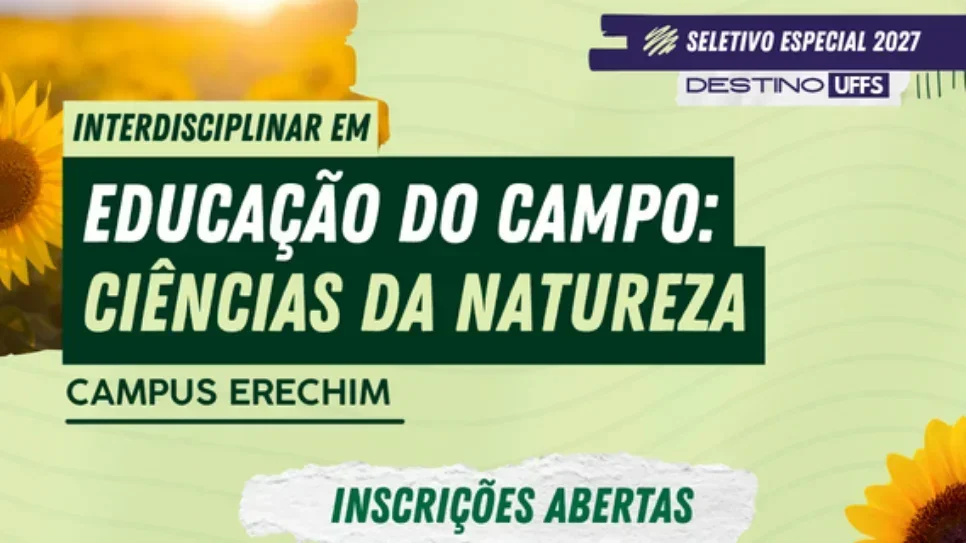 Campus Erechim abre processo seletivo para Educação do Campo