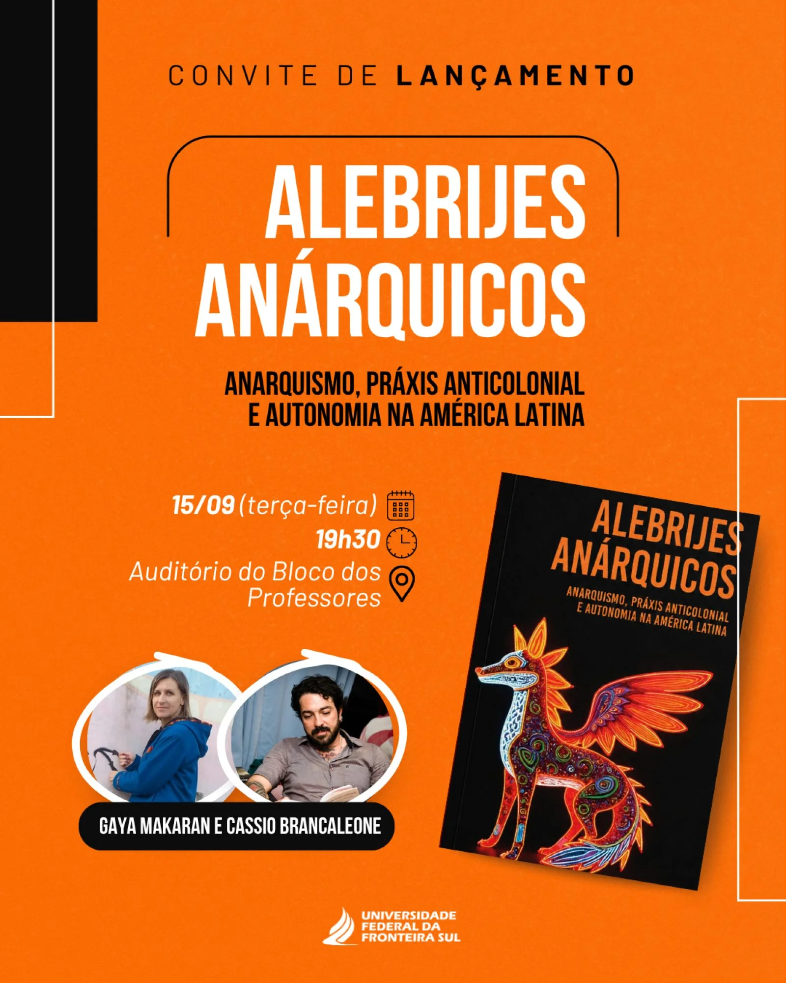 Lançamento do livro Alebrijes Anárquicos: anarquismo, práxis anticolonial e autonomia na América Latina