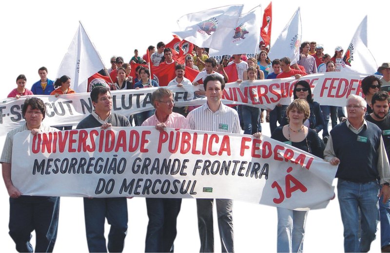 Manifestação pela criação da UFFS / Foto: Banco de Imagens/UFFS